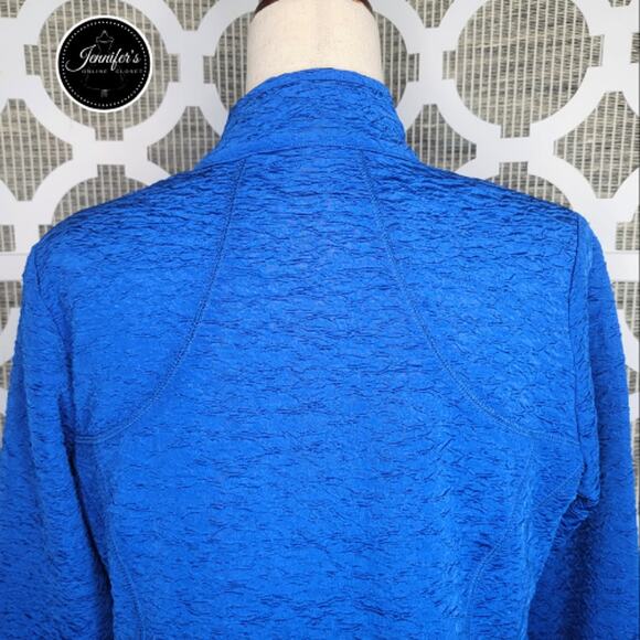 Draper's & Damon's Blue Crinkle 2-Piece Top and Jacket Set Size PM - Picture 11 of 15